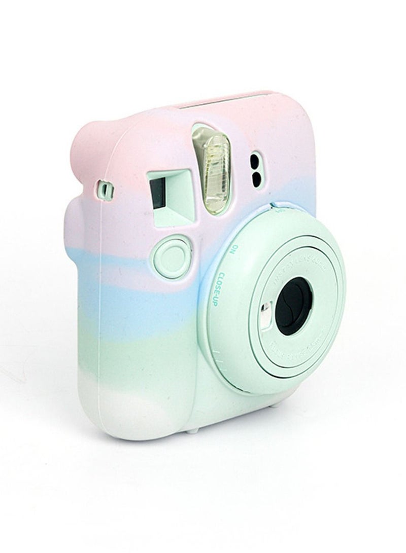 Camera Silicone Protective Case Portable High Elasticity Lightweight Fashionable Durable Cartoon Pattern Camera Protective Shell compatible with Fujifilm Instax Mini 12 Instant Camera  - Image 1