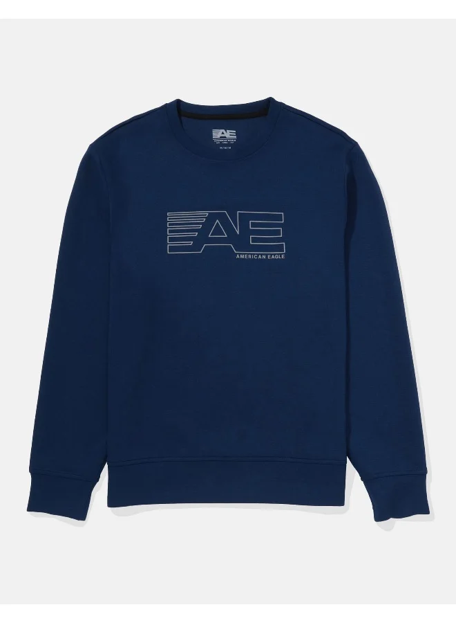 امريكان ايجل AE 24/7 Good Vibes Crew Neck Sweatshirt