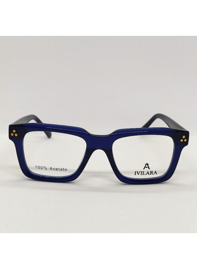 IVILARA QM8827_C6 High-End Acetate Uni-Sex Eyeglasses (Blue) - Image 3