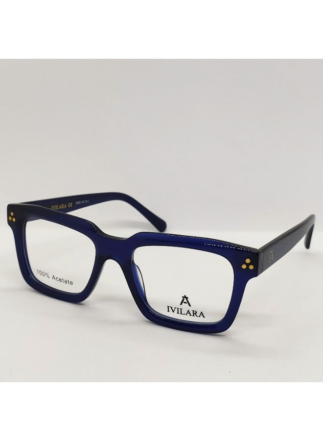 IVILARA QM8827_C6 High-End Acetate Uni-Sex Eyeglasses (Blue) - Image 2