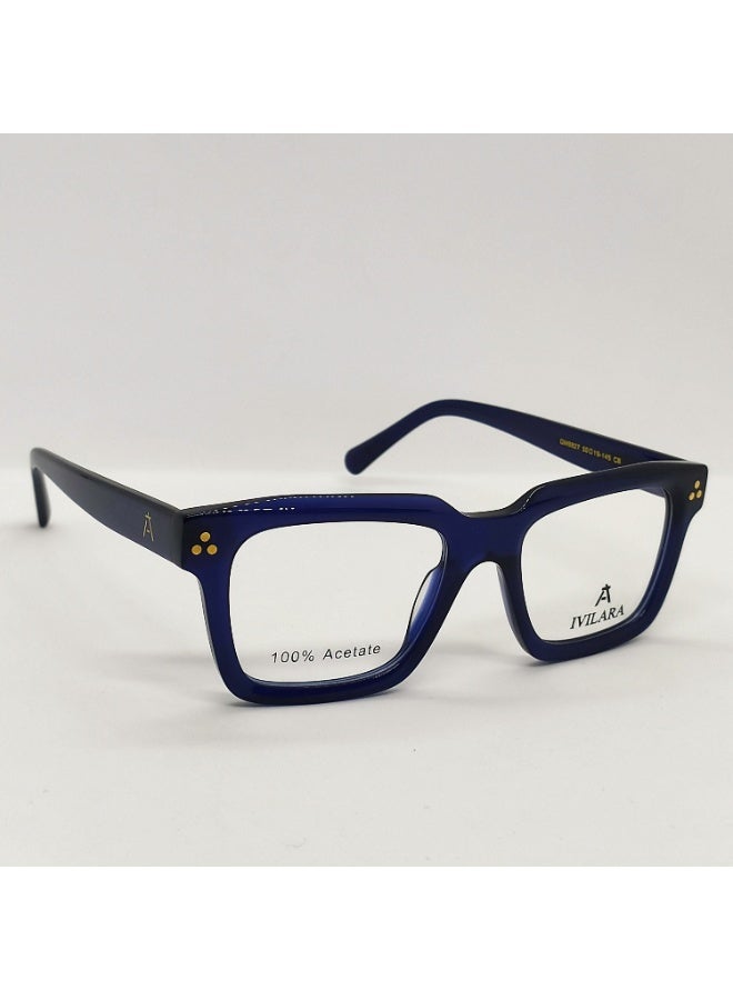 IVILARA QM8827_C6 High-End Acetate Uni-Sex Eyeglasses (Blue) - Image 4