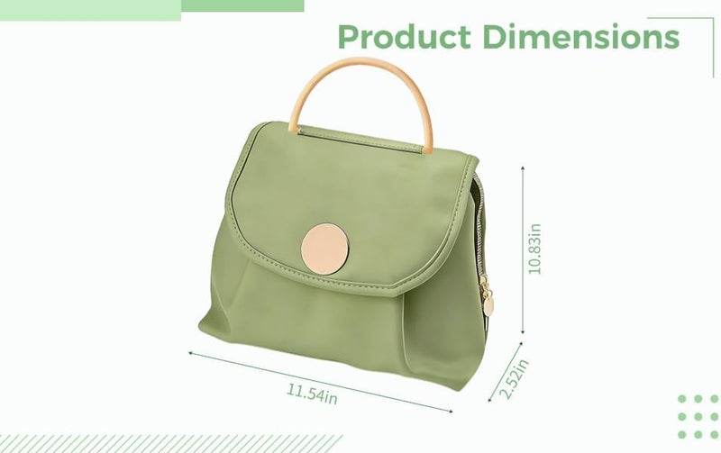 Green Leather Toiletry Bag, Waterproof Travel Cosmetic Makeup Organizer, 11.5 x 10.8 x 2.5 in / 29.3 x 27.5 x 6.4 cm Hanging Wash Pouch with Handle, Multi-layer Storage for Bathroom Essentials - Image 4