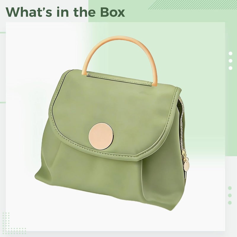 Green Leather Toiletry Bag, Waterproof Travel Cosmetic Makeup Organizer, 11.5 x 10.8 x 2.5 in / 29.3 x 27.5 x 6.4 cm Hanging Wash Pouch with Handle, Multi-layer Storage for Bathroom Essentials - Image 3