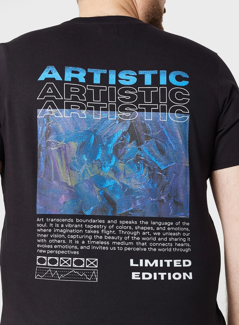 Seventy Five  Plus Size Graphic T Shirt for Men | Best Price UAE