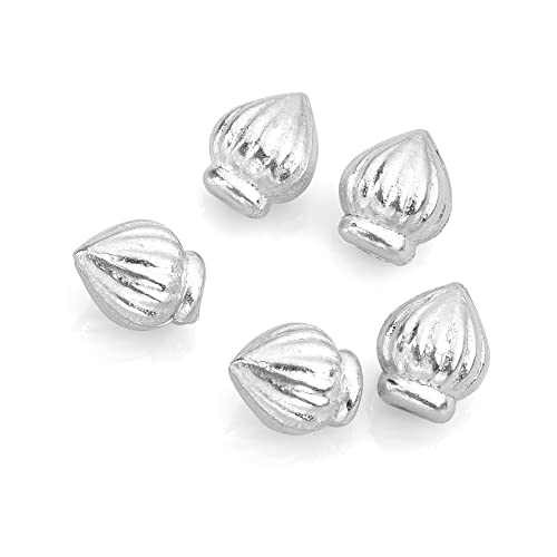 DHRUVS COLLECTION 925 Silver Modak Laddoo for Home Decoration, Pooja, Gift Purpose & Donation (5 Grams, Combo of 5) - Image 1