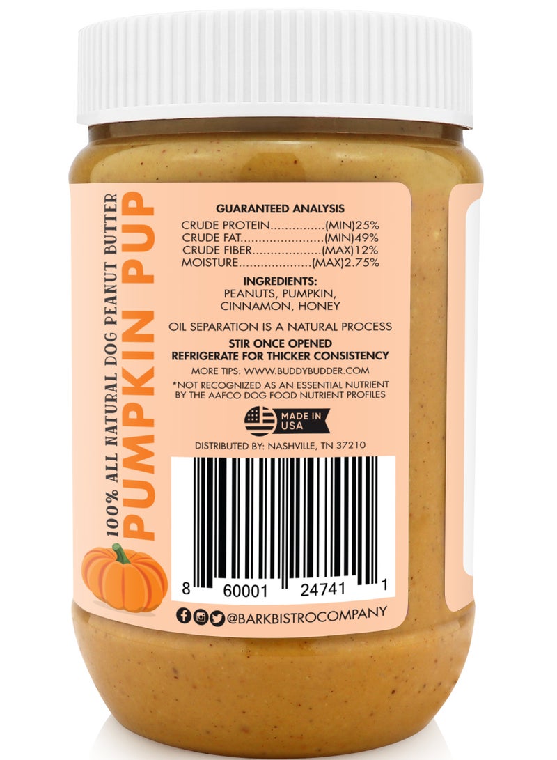 Bark Bistro Buddy Budder – All-Natural Dog Treats Peanut Butter, Made in USA, [480g | 17oz] 🐶 - Image 2