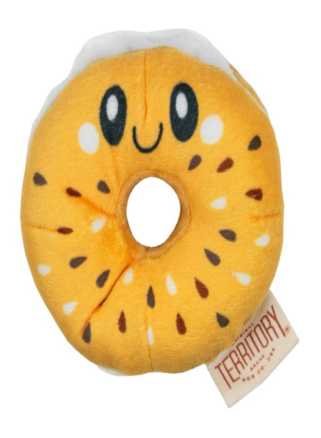 Territory Pet Bagel Hide-and-Treat Plush Squeaky Toy for Dogs | Hide Small Treats and Kibble for Rewarding Fun! - Image 1
