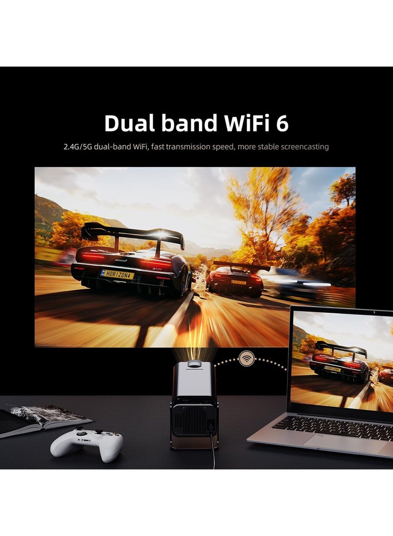 Smart Projector with Built-in TV & Bluetooth, Android OS Streaming, WiFi & HDMI, Portable Home Cinema & Live TV Entertainment  - Image 3