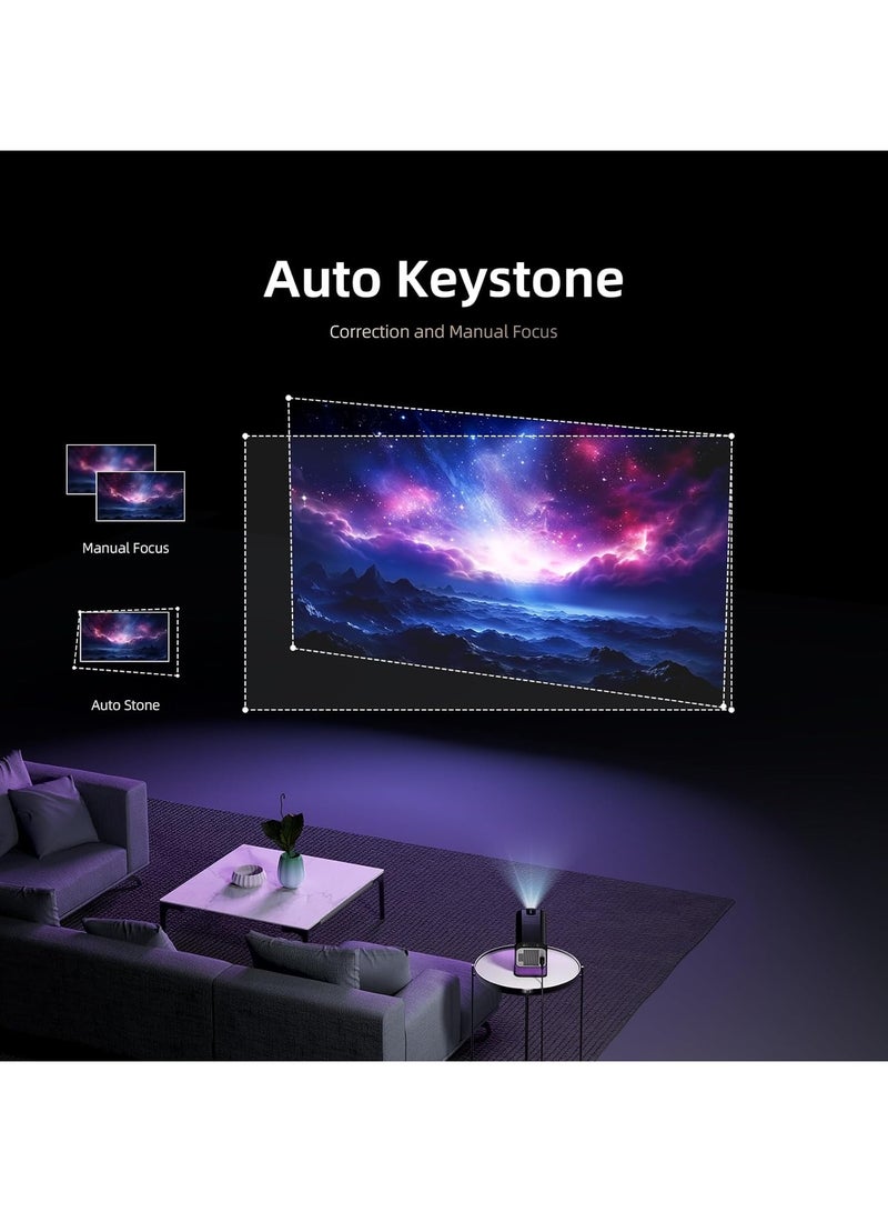 Smart Projector with Built-in TV & Bluetooth, Android OS Streaming, WiFi & HDMI, Portable Home Cinema & Live TV Entertainment  - Image 4