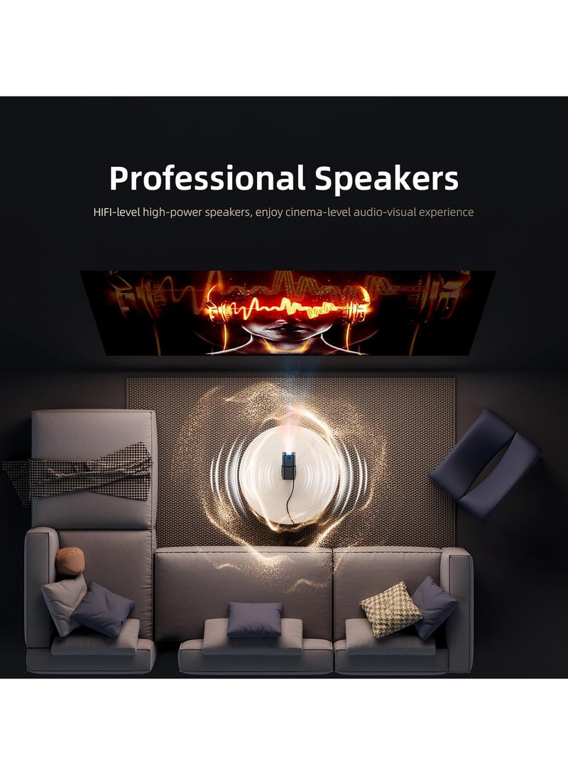Smart Projector with Built-in TV & Bluetooth, Android OS Streaming, WiFi & HDMI, Portable Home Cinema & Live TV Entertainment  - Image 5
