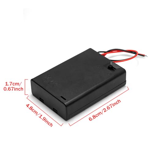 LampVPath (Pack of 4 3AA 4.5V Battery Holder with Switch, 3X 1.5V AA Battery Holder with Leads and Switch - Image 3