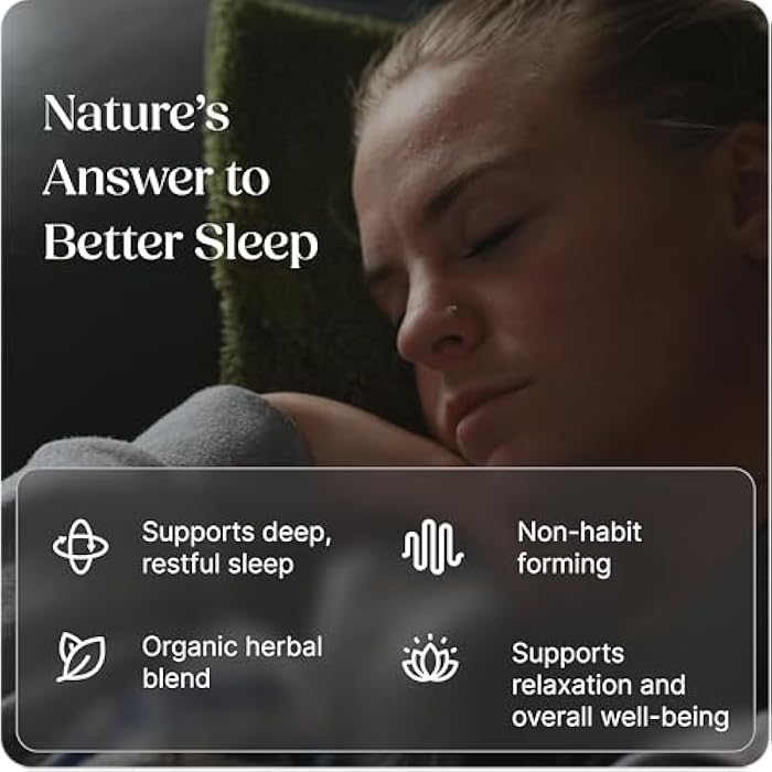Greenworks Nature's Rest Melatonin-Free Sleep Aid for Adults | Organic Herbal Sleep Supplement with Valerian Root, Ashwagandha, Chamomile & Passionflower | Vegan, Non-GMO, 30-Day Supply, 60 Capsules - Image 5