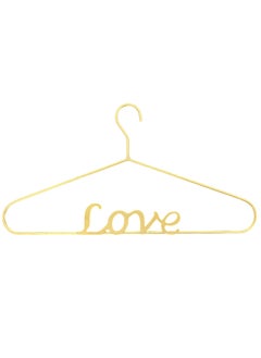 Generic Stellar Golden Metal Hanger Heavy Duty Thin Compact Hanger for Wardrobe Shirts Coats Jackets Dress Strong Wire Space Saving Decorative Hangers (Love)  - Image 1