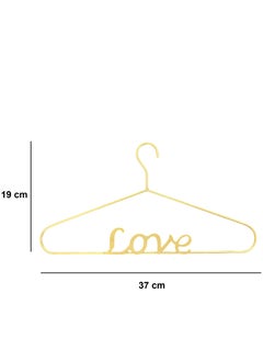 Generic Stellar Golden Metal Hanger Heavy Duty Thin Compact Hanger for Wardrobe Shirts Coats Jackets Dress Strong Wire Space Saving Decorative Hangers (Love)  - Image 3
