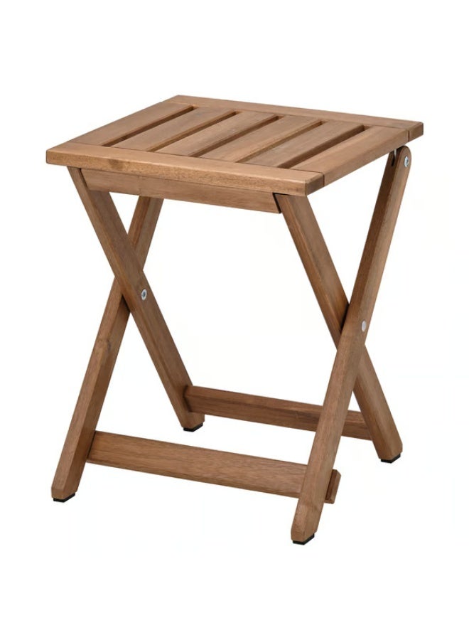 مقعد خارجي قابل للطي/بني فاتح، 37 × 45 سم - Image 1