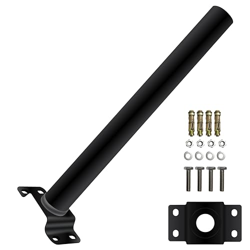 Epyz Black Mounting Pole Pick Arm for Solar Street Light Aluminum Alloy Light Mounting Bracket [ Small Size, 15Inch ] - Image 1