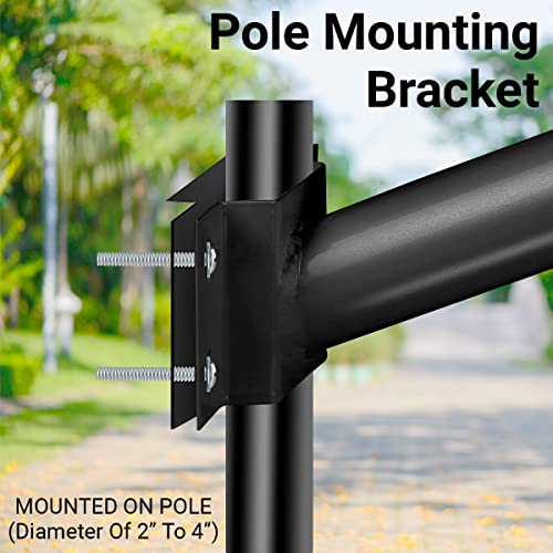 Epyz Black Mounting Pole Pick Arm for Solar Street Light Aluminum Alloy Light Mounting Bracket [ Small Size, 15Inch ] - Image 3