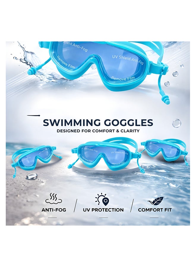 Elan ELAN Morex Super Premium Swim Goggles - Blue HD Lenses - Integrated Leak-Proof Ear Plugs - Professional Anti-Fog & UV Protection - Ultra-Soft Silicone Vacuum Seal - Elite 2-in-1 Gear for Competition & Training - Premium Goggles for Performance, Durability and Everyday Use - Image 4