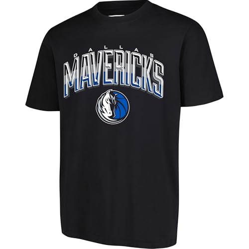 Ultra Game NBA Official Mens Super Soft Supreme TShirt Unisex Dallas Mavericks Black Large - Image 1