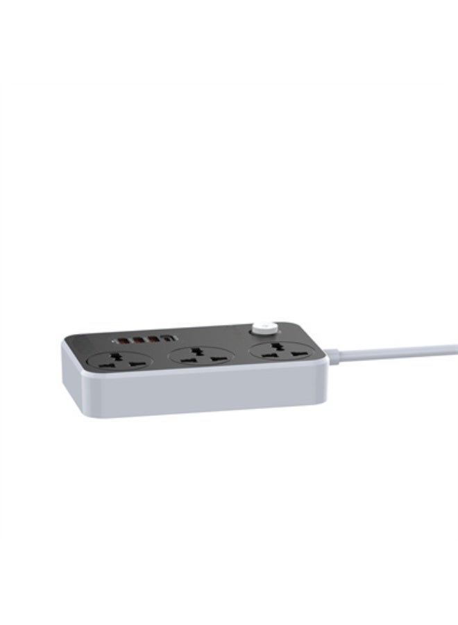 REBENUO 3 Power Socket Extension with Type C PD Port and 3 QC3.0 fast charging Port power strip - Image 4