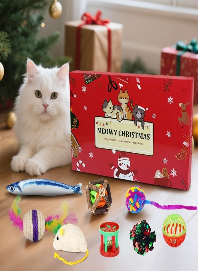 ANOTION Cat Advent Calendar 2025 – 24-Day Christmas Pet Xmas Cat Toys Countdown, Set for Indoor Cats & Kittens, Present for Cat Lovers, Women & Men - Image 5