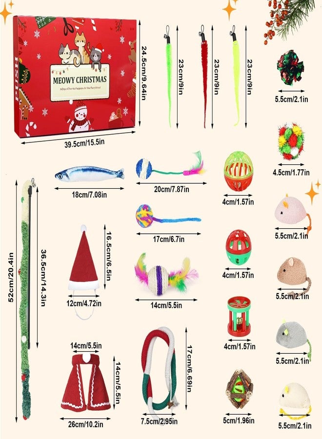 ANOTION Cat Advent Calendar 2025 – 24-Day Christmas Pet Xmas Cat Toys Countdown, Set for Indoor Cats & Kittens, Present for Cat Lovers, Women & Men - Image 3