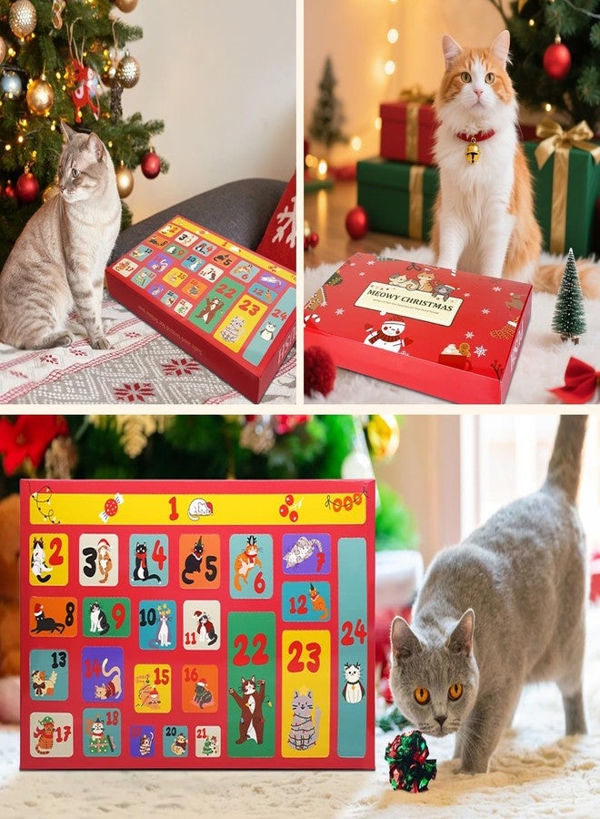 ANOTION Cat Advent Calendar 2025 – 24-Day Christmas Pet Xmas Cat Toys Countdown, Set for Indoor Cats & Kittens, Present for Cat Lovers, Women & Men - Image 4