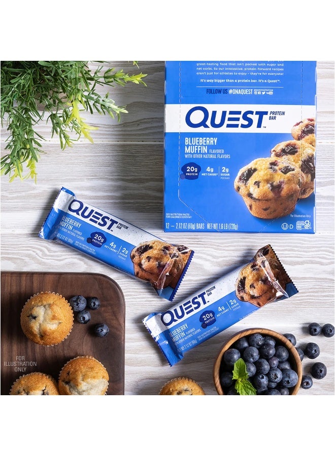 كويست بار بروتين بنكهة كعكة التوت – 20 جم بروتين، منخفض الكربوهيدرات، خالي من الغلوتين – عبوة 12 بار (60 جم لكل بار) - Image 4