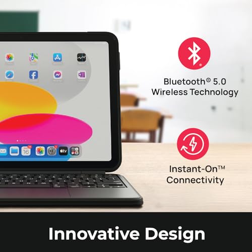 Brydge 10.9 MAX+ Wireless Keyboard Case with Multi-Touch Trackpad for iPad 10th Gen & iPad A16 (11"), Detachable Magnetic SnapFit Case, Black - Image 5