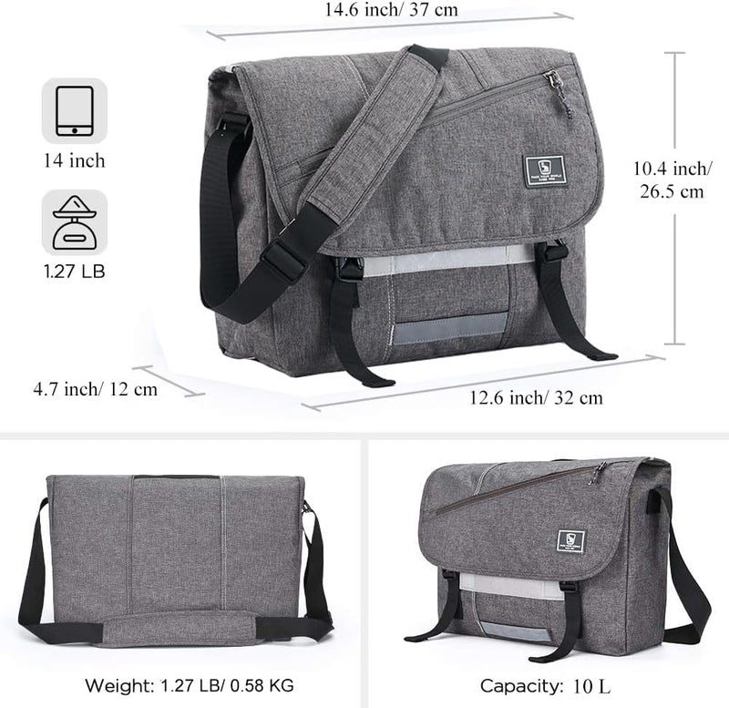 OIWAS Shoulder Bags Men's Large Messenger Bag for 14 15.6 Inch Laptop Men Messenger Bag Women's Work Bag Laptop Bag Briefcase Business Office Uni Travel Everyday - Image 3