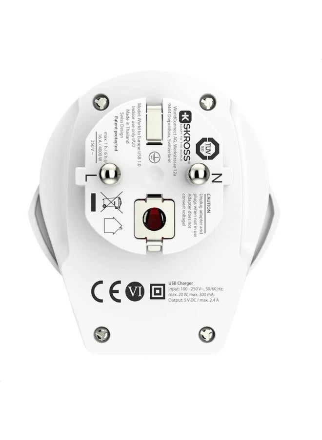 Skross 1500266 World to Europe USB Single adapters with USB - Image 3