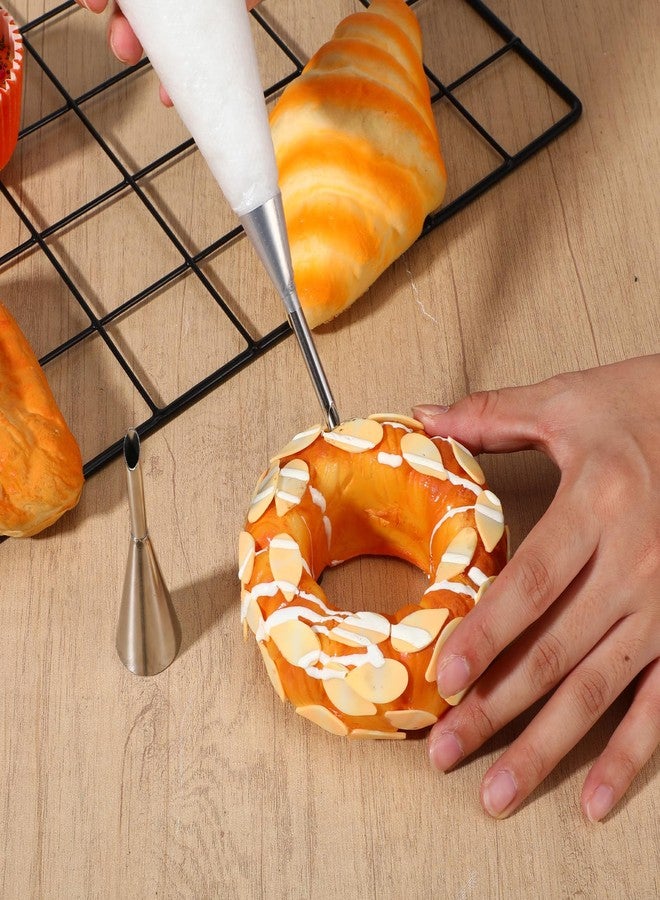 Wanmu Cream Filling Piping Tip, 3PCS Long Puff Nozzle Tips with 50 Disposable Pastry Piping Bags & Injector Tip Cleaning Brush for Donuts, Cupcakes, Cream Puffs - Image 5