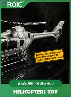 GROIC Helicopter Toy Set, Helicopter Toy with Pilot and Door Can Be Opened,Vehicles Toys for Kids,Simulated Helicopter Model with Spinning Propellers  - Image 5