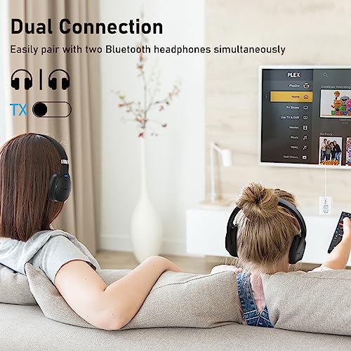 1Mii Bluetooth Transmitter Receiver for TV/Airplane to Headphones, Bluetooth 5.3 AUX/RCA Audio Adapter with AptX Adaptive/Low Latency/HD Audio, Dual Link, Wireless Receiver for Home Stereo, Boat, Gym - Image 4