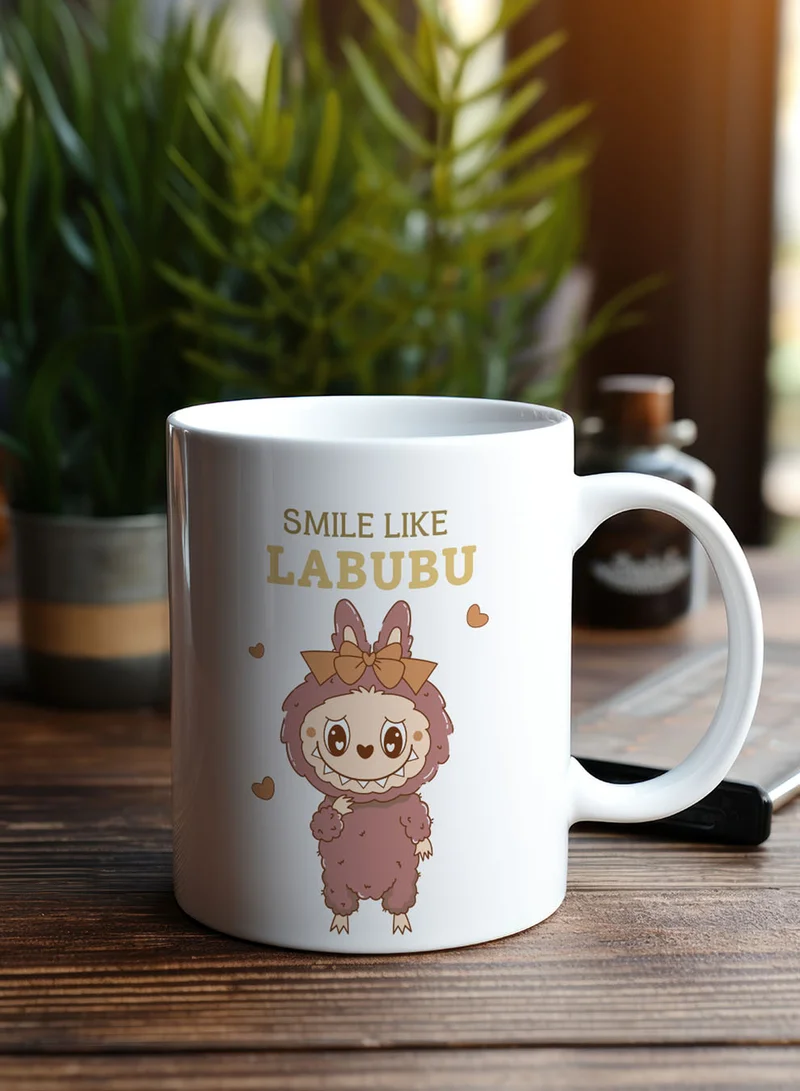 لوحة كوب ١١ أونصة من السيراميك بتصميم مطبوع على الجانبين