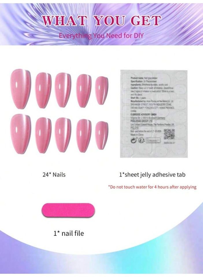 Discover the beauty of the shiny "cat's eye" design, giving you a modern, attractive, and long-lasting look! Set of 12 pieces - Image 2