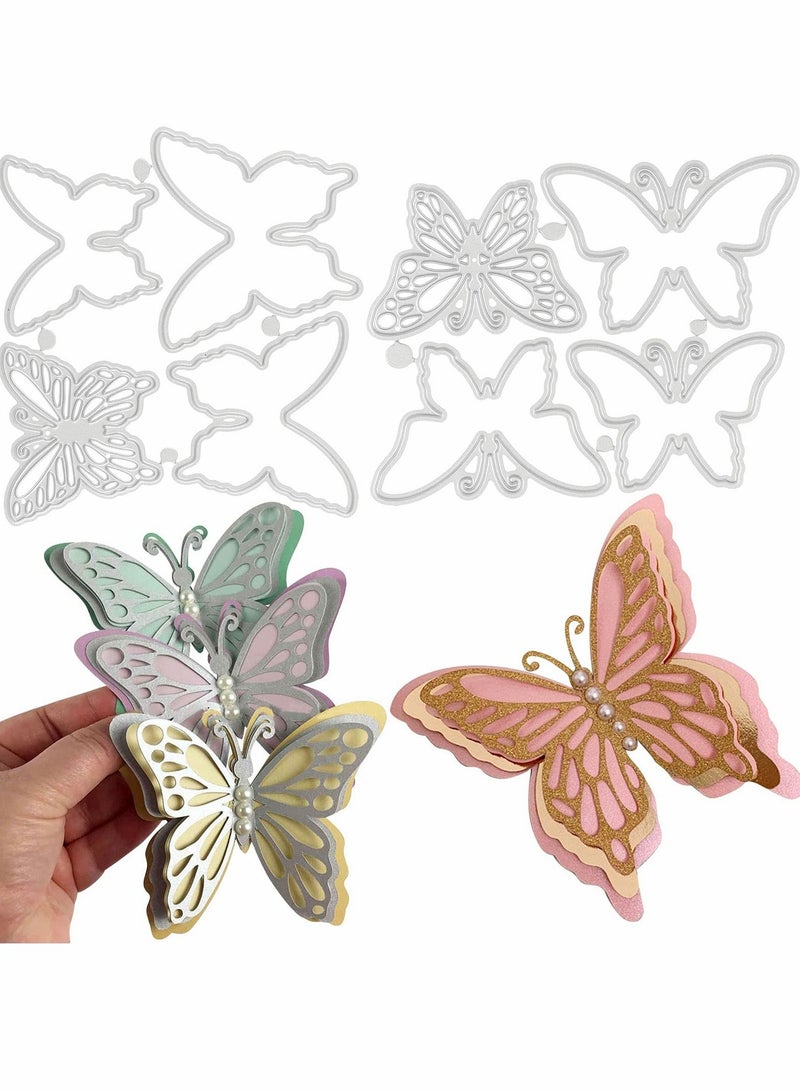 SYOSI Butterfly Cutting Die Set, 3D Metal Carbon Steel Embossing for Card Making, DIY Scrapbook Craft Decoration (2 Pcs) - Image 1