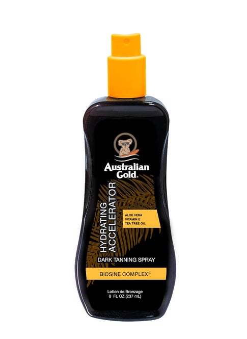 Australian Gold Dark Tanning Accelerator Spray Gel 8 Ounce  Moisturize  Hydrate Skin  New Packaging Same Great Formula a70003