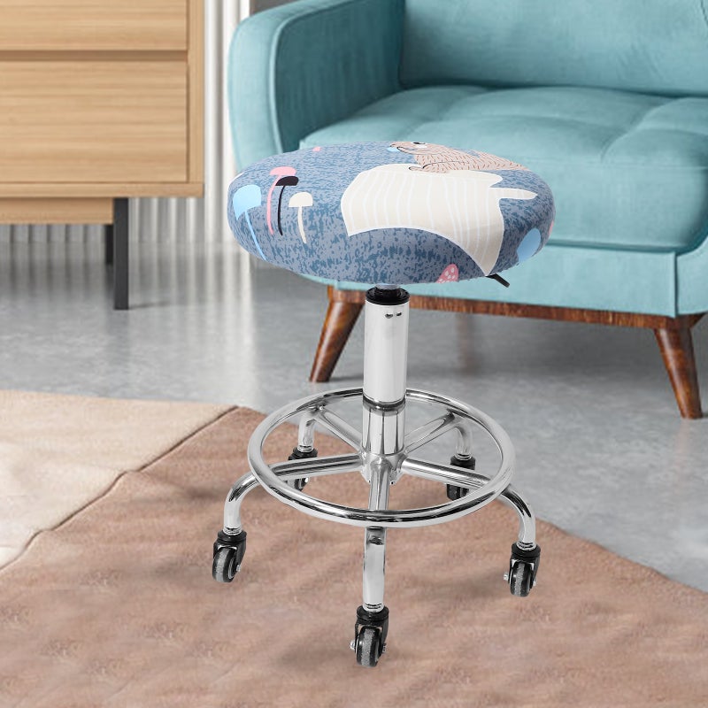 Round Stool Cover Stool Seat Slipcover Stool Cover Makeup Stool Protector - Image 5