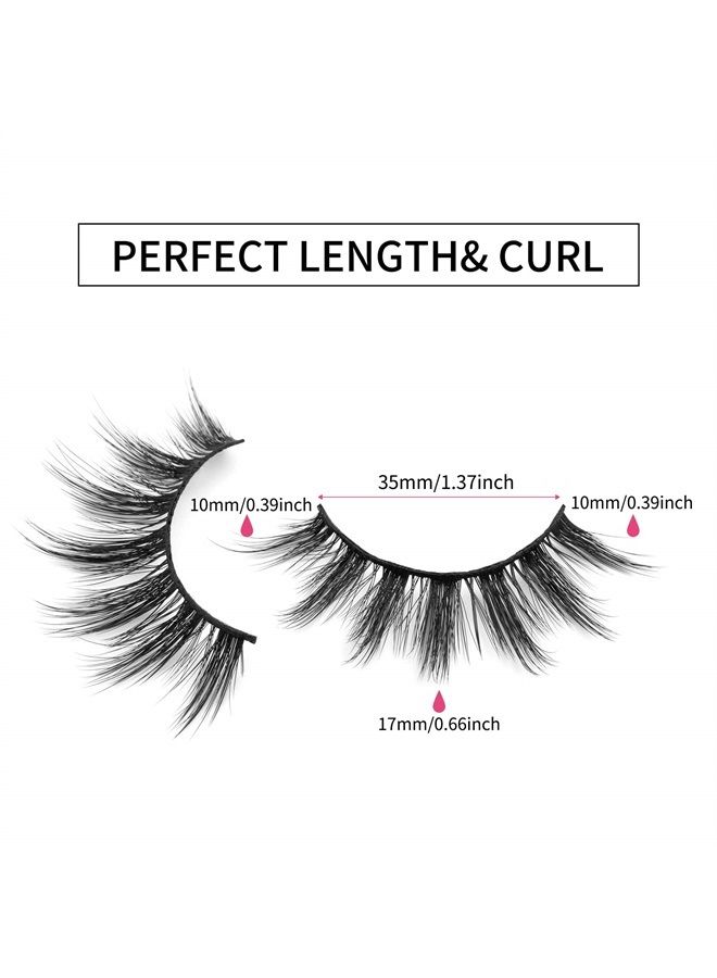 DYSILK Fake Eyelashes -10 Pairs 6D Faux Lashes Pack - Lashes Natural Look Reusable Mink False Eyelashes Wispy Fluffy Cat Eye Lashes |07-15.7mm - Image 4