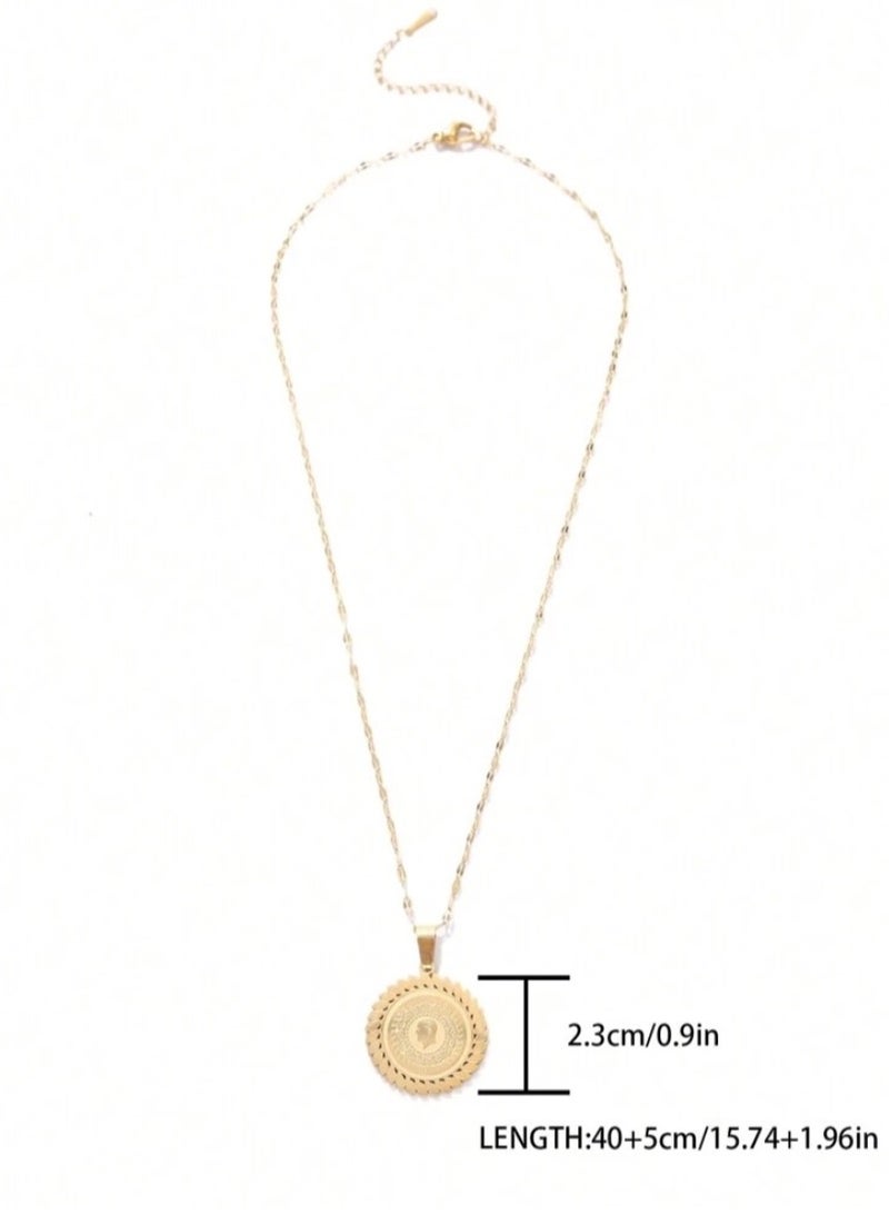 إيكوال سلسال نسائي أنيق من الاستانلس ستيل مطلي باللون الذهبي - Image 3