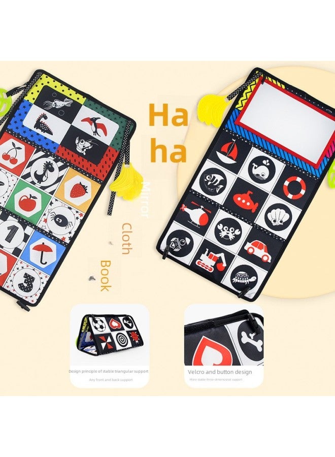 Foldable Haha Mirror Cloth Book Baby Toy Early Education Cognitive Sound Paper Book For Babies 0-2 Years Old-Color:Graphic Style (single Bag)  - Image 2