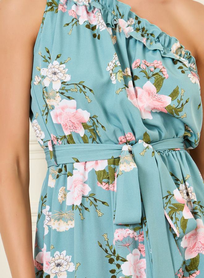 Styli Floral One-Shoulder Dress  - Image 3
