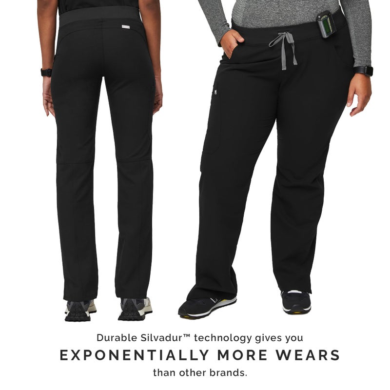 FIGS Kade Cargo Scrub Pants for Women - Black 2.0, L - Image 2