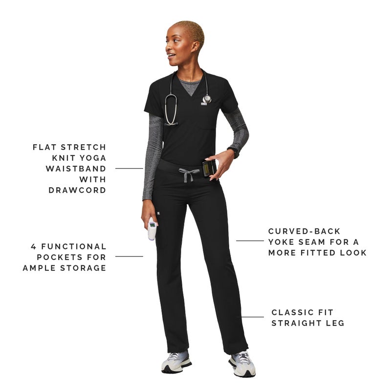 FIGS Kade Cargo Scrub Pants for Women - Black 2.0, L - Image 3