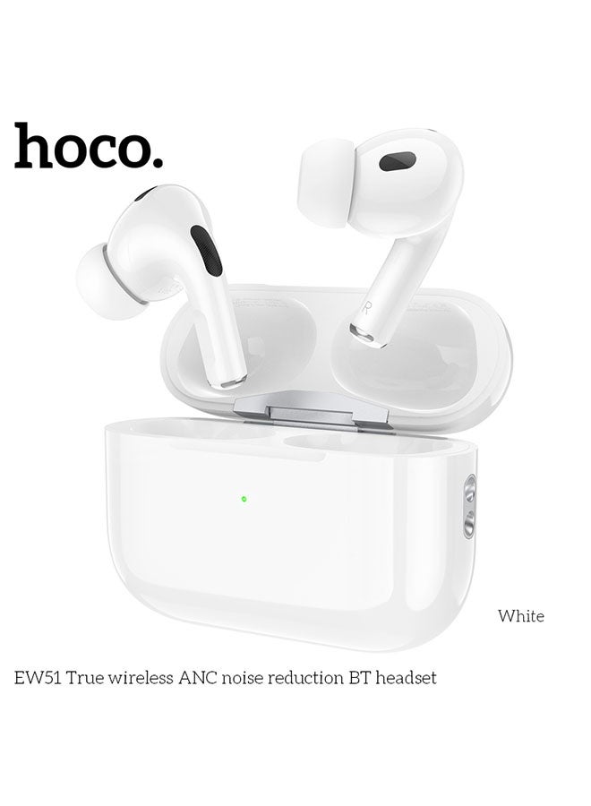 hoco. EW51 True Wireless ANC Noise Reduction Bluetooth Headset (White) - Image 2