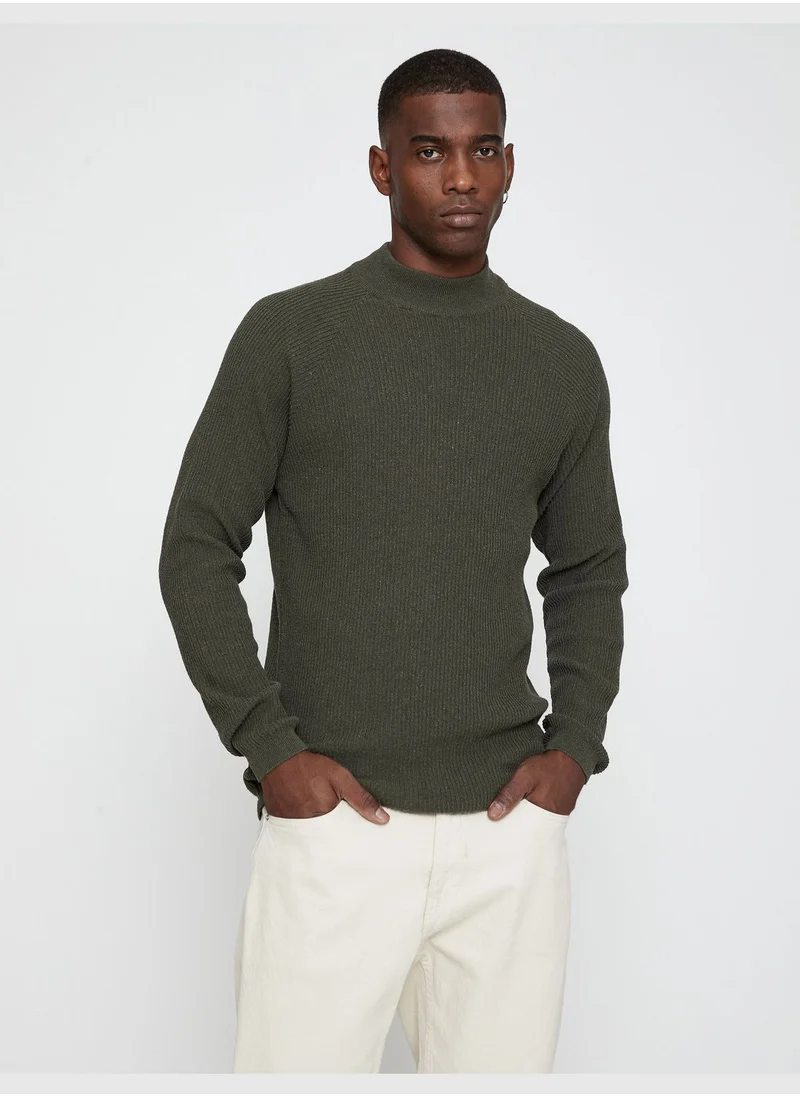 كوتون Basic Sweater Half Turtle Neck
