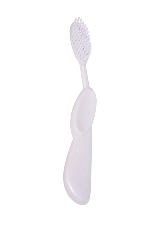RADIUS Toothbrush Original Big Brush, BPA Free ADA Accepted - Left Hand - White Brush with White Case - Image 3