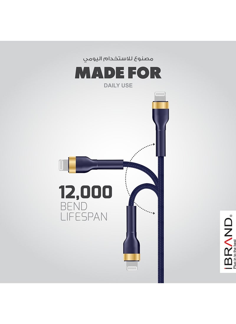 أي براند آي براند كابل لايتنينج USB للشحن السريع 100 سم (أسود)  - Image 3