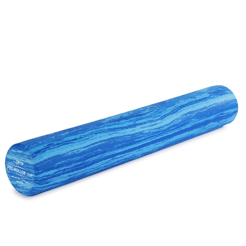OPTP PRO-Roller Soft Density Foam Roller â€“ Low Density Soft Foam Roller for Physical Therapy, Pilates, Yoga Foam Roll Exercises, and Muscle Recovery- Blue 36" x 6" - Image 1
